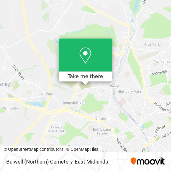 Bulwell (Northern) Cemetery map