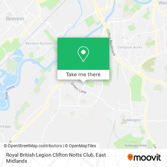 Royal British Legion Clifton Notts Club map