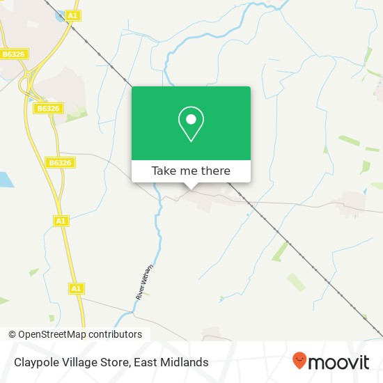 Claypole Village Store map