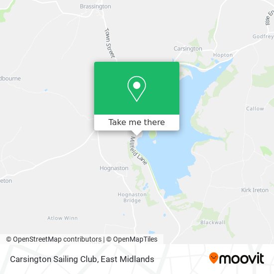Carsington Sailing Club map