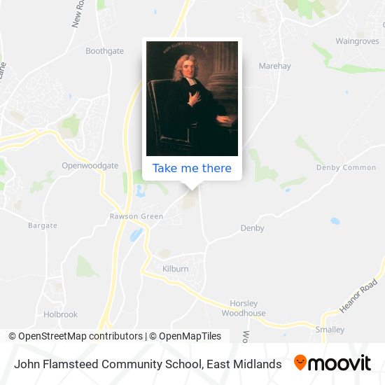 John Flamsteed Community School map