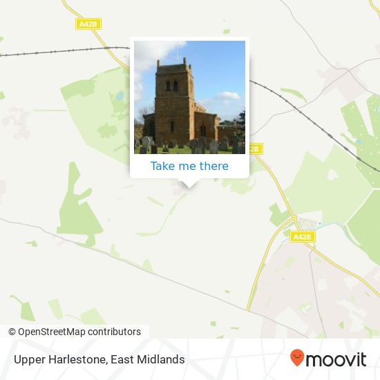 Upper Harlestone map