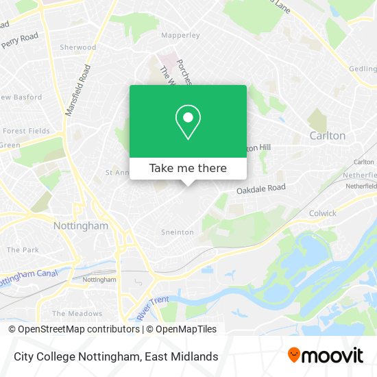 City College Nottingham map
