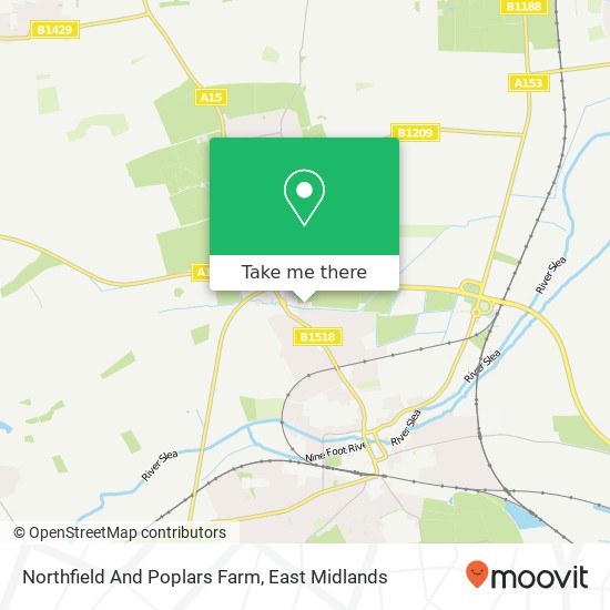 Northfield And Poplars Farm map