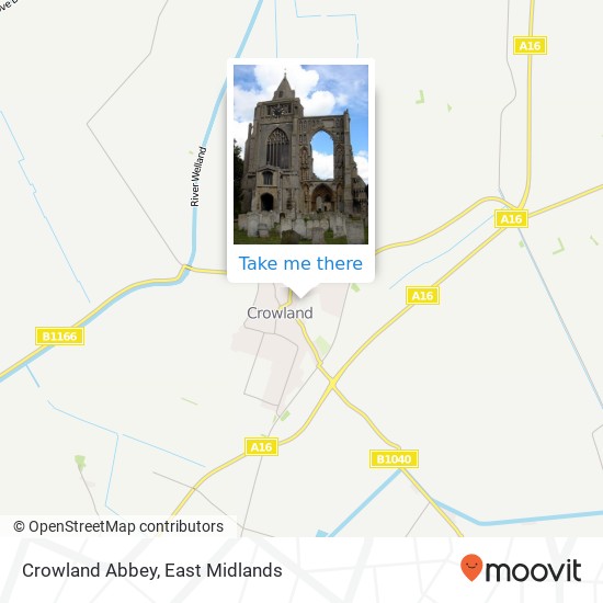 Crowland Abbey map