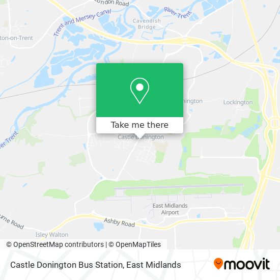 Castle Donington Bus Station map