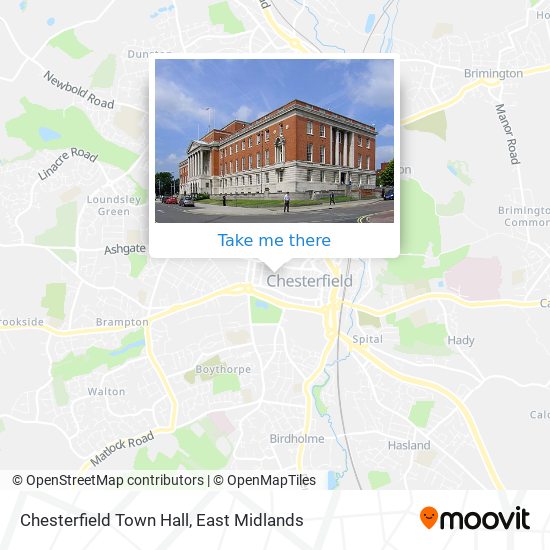Chesterfield Town Hall map