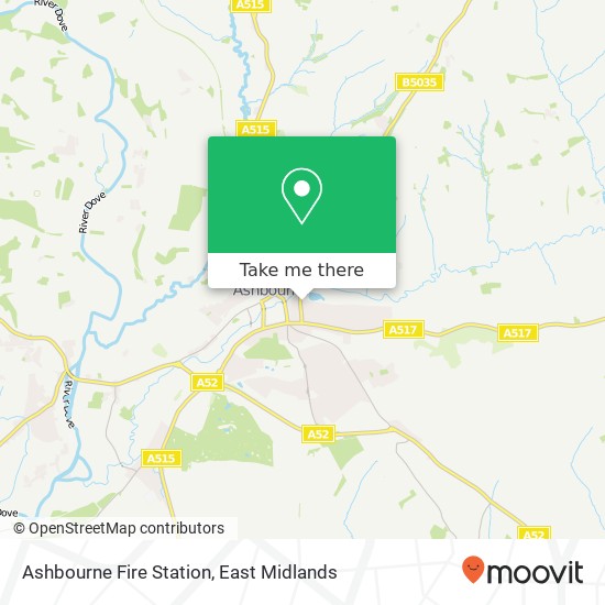 Ashbourne Fire Station map
