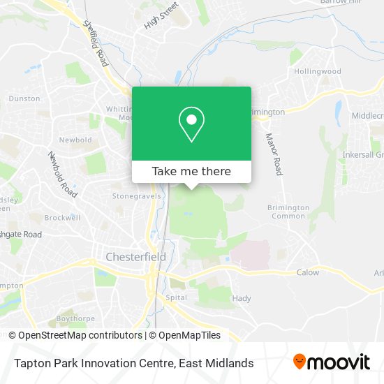Tapton Park Innovation Centre map
