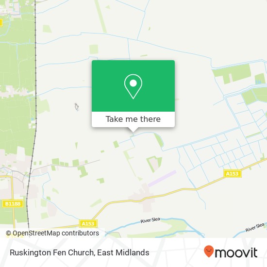 Ruskington Fen Church map