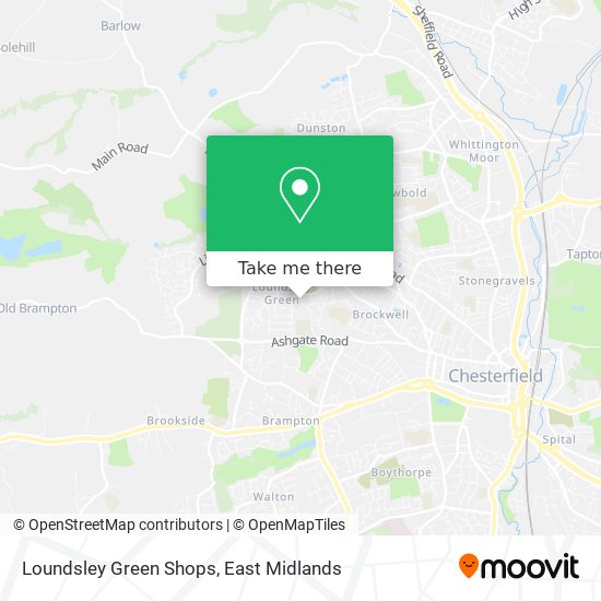 Loundsley Green Shops map