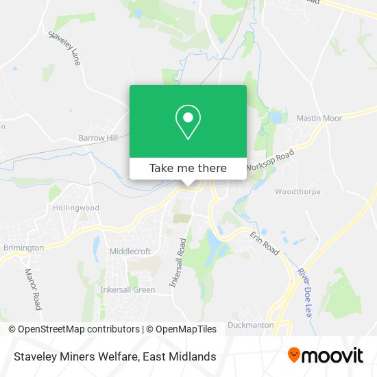 Staveley Miners Welfare map