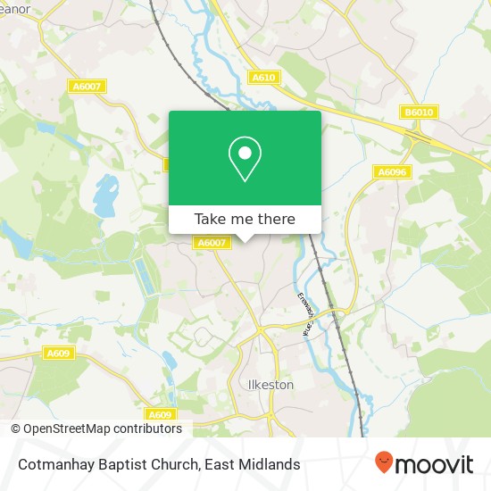 Cotmanhay Baptist Church map