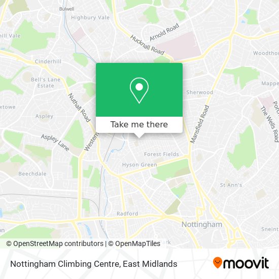 Nottingham Climbing Centre map