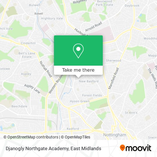 Djanogly Northgate Academy map
