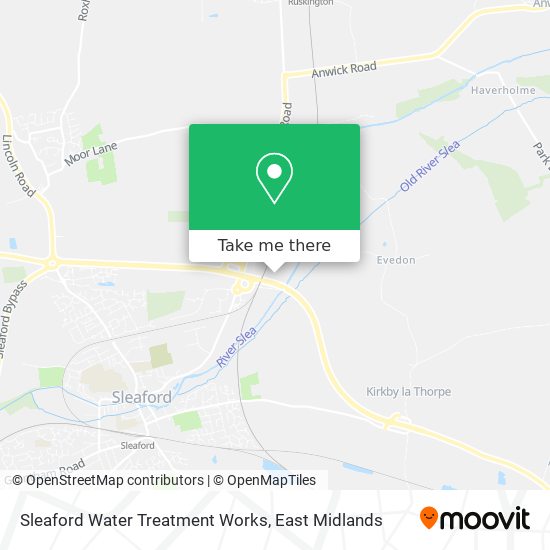 Sleaford Water Treatment Works map
