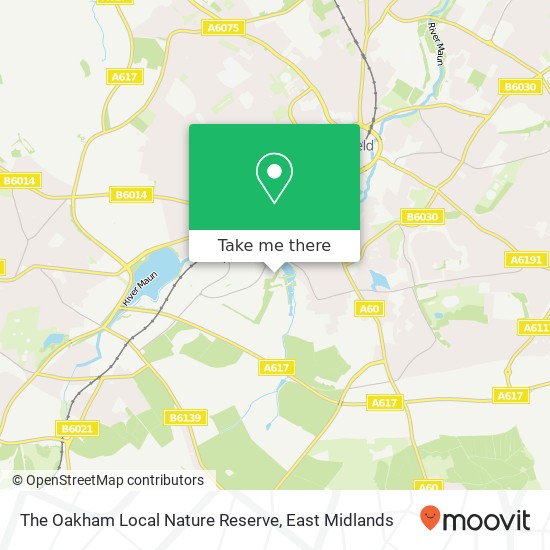 The Oakham Local Nature Reserve map