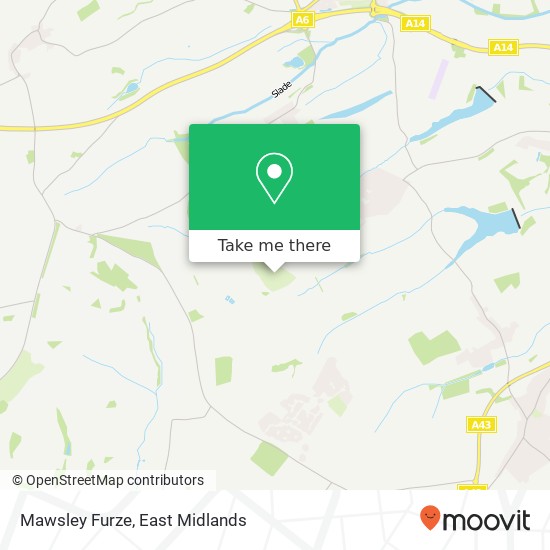 Mawsley Furze map