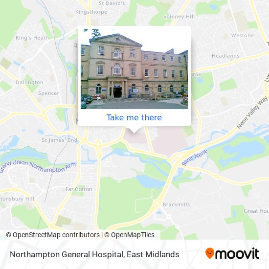 Northampton General Hospital map