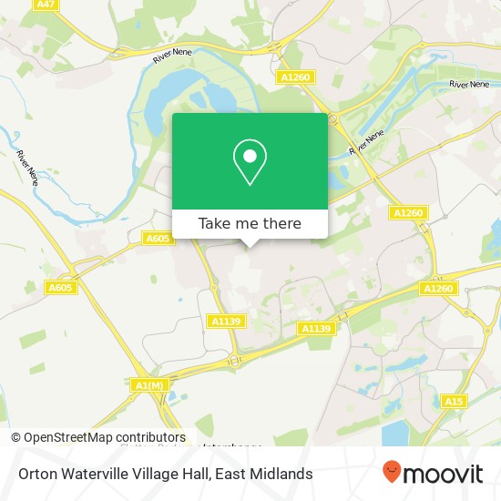 Orton Waterville Village Hall map