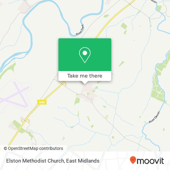 Elston Methodist Church map