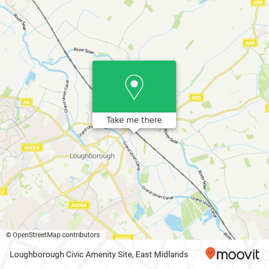 Loughborough Civic Amenity Site map