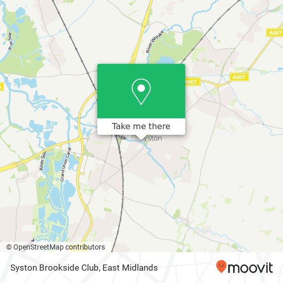 Syston Brookside Club map