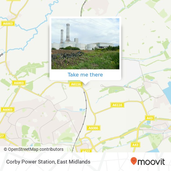 Corby Power Station map