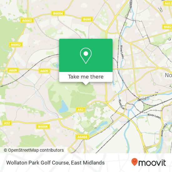 Wollaton Park Golf Course map