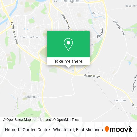 Notcutts Garden Centre - Wheatcroft map