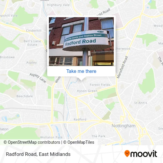 Radford Road map
