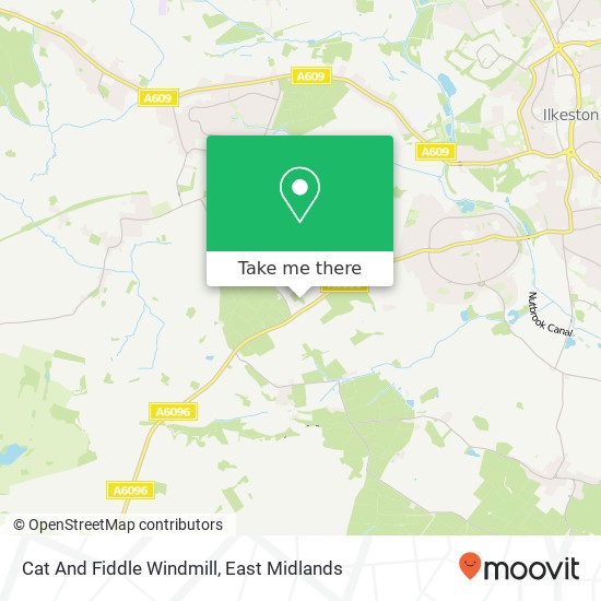 Cat And Fiddle Windmill map