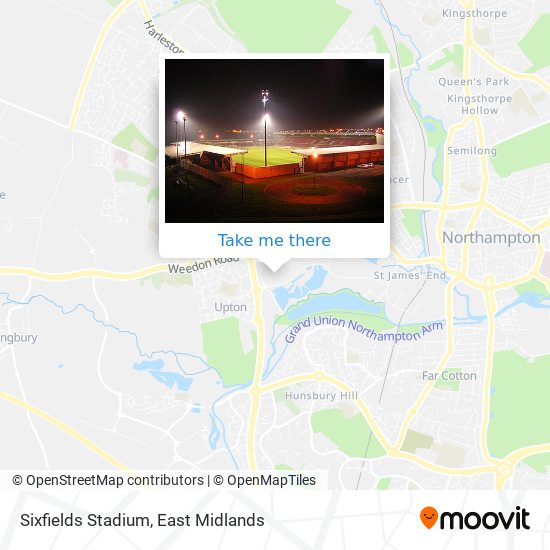 Sixfields Stadium map
