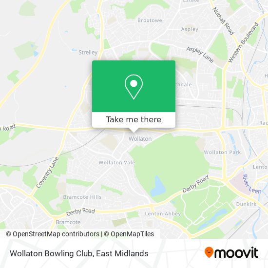 Wollaton Bowling Club map