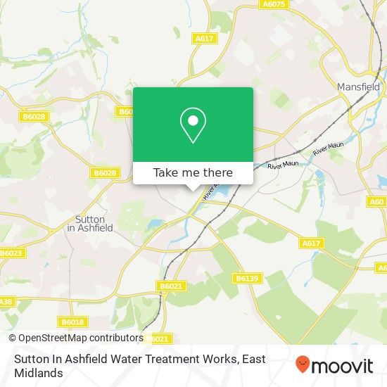 Sutton In Ashfield Water Treatment Works map