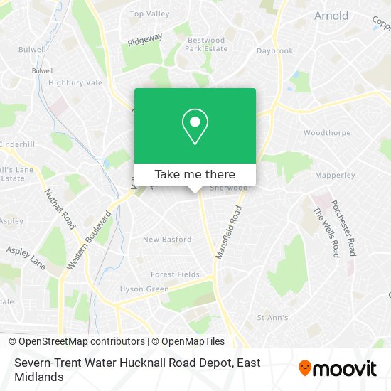 Severn-Trent Water Hucknall Road Depot map
