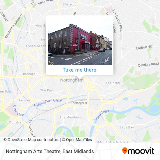 Nottingham Arts Theatre map