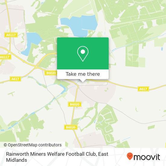 Rainworth Miners Welfare Football Club map