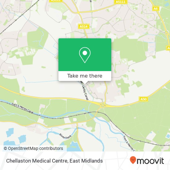 Chellaston Medical Centre map