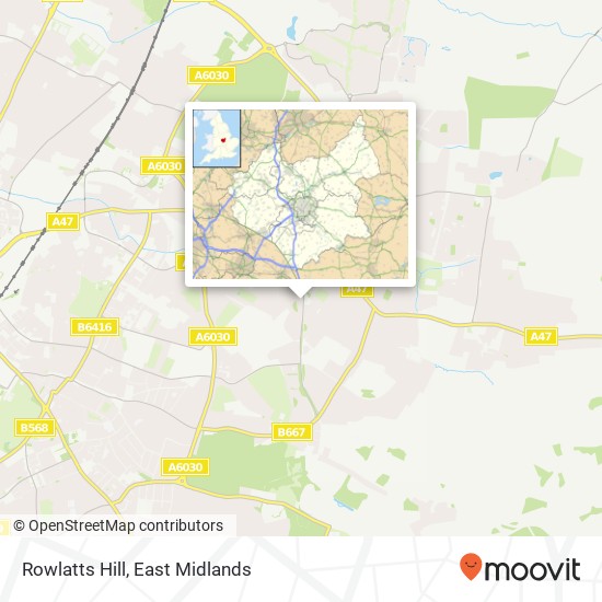 Rowlatts Hill map