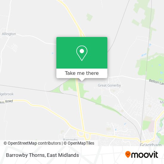 Barrowby Thorns map
