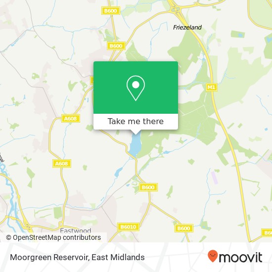 Moorgreen Reservoir map