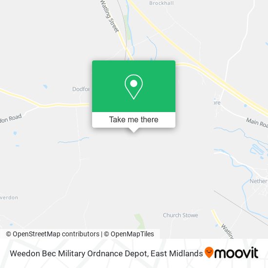 Weedon Bec Military Ordnance Depot map