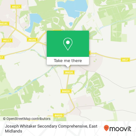 Joseph Whitaker Secondary Comprehensive map