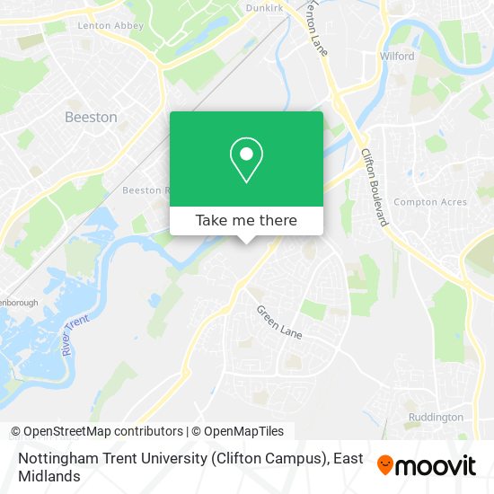 Nottingham Trent University (Clifton Campus) map