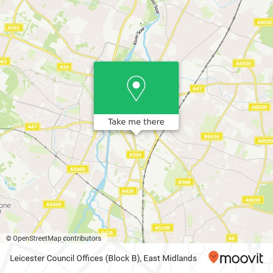 Leicester Council Offices (Block B) map