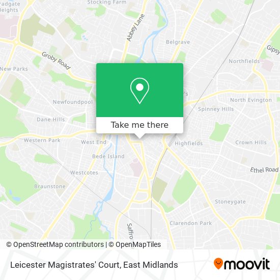 Leicester Magistrates' Court map