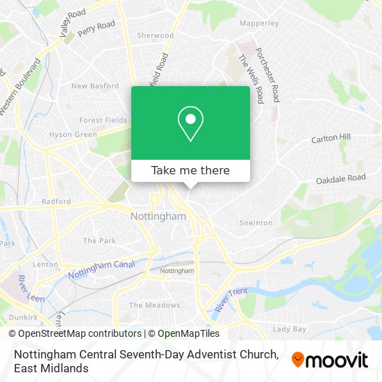 Nottingham Central Seventh-Day Adventist Church map
