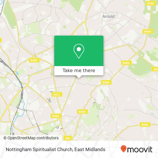 Nottingham Spiritualist Church map