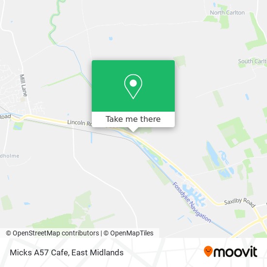 Micks A57 Cafe map